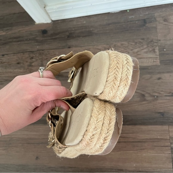 Soul Society Sandals Women's 9 Vanyah Calf Hair Animal Print Jute Espadrille - Picture 6 of 9